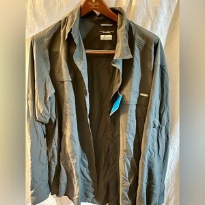 Columbia Men's Dark Gray Silver Ridge Long Sleeve Shirt 3XL NWT